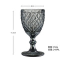 Verre a vin retro relief verre epais europeen