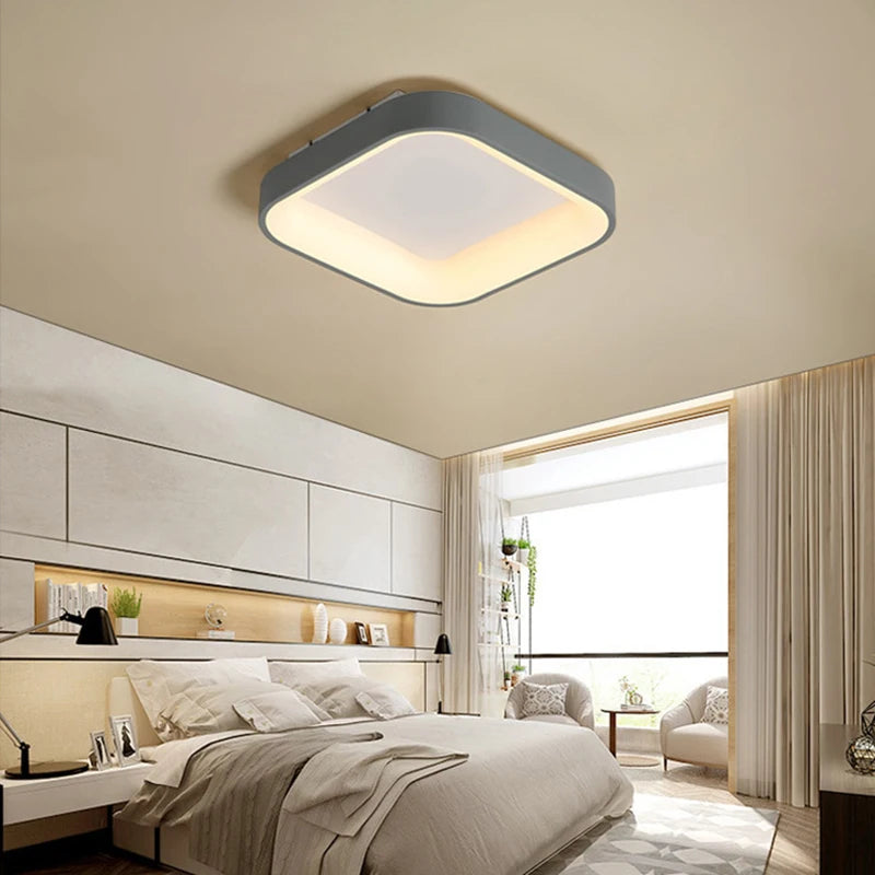 plafonnier led moderne carré minimaliste pour éclairage intérieur - vue 5 sur 9
