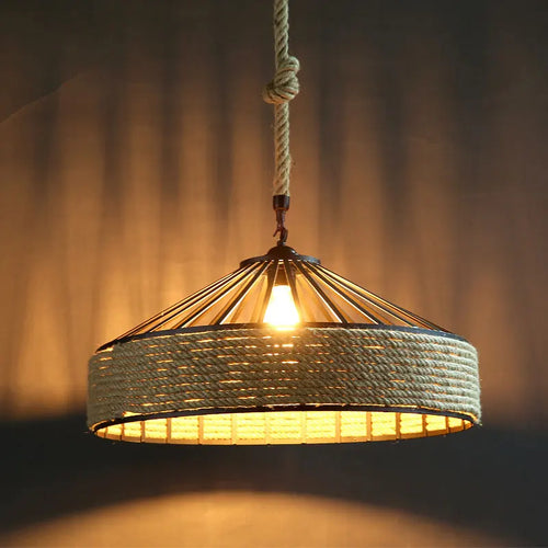 Corde de fer industrie américaine Loft lustre créatif phare Restaurant Bar café lumière salle à manger suspension lampe DropLight - vue 2 sur 10