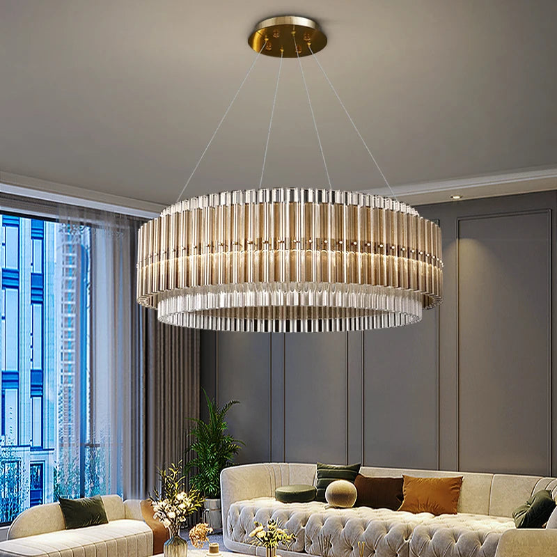 Lustre Led de luxe pour salon - vue 4 sur 10