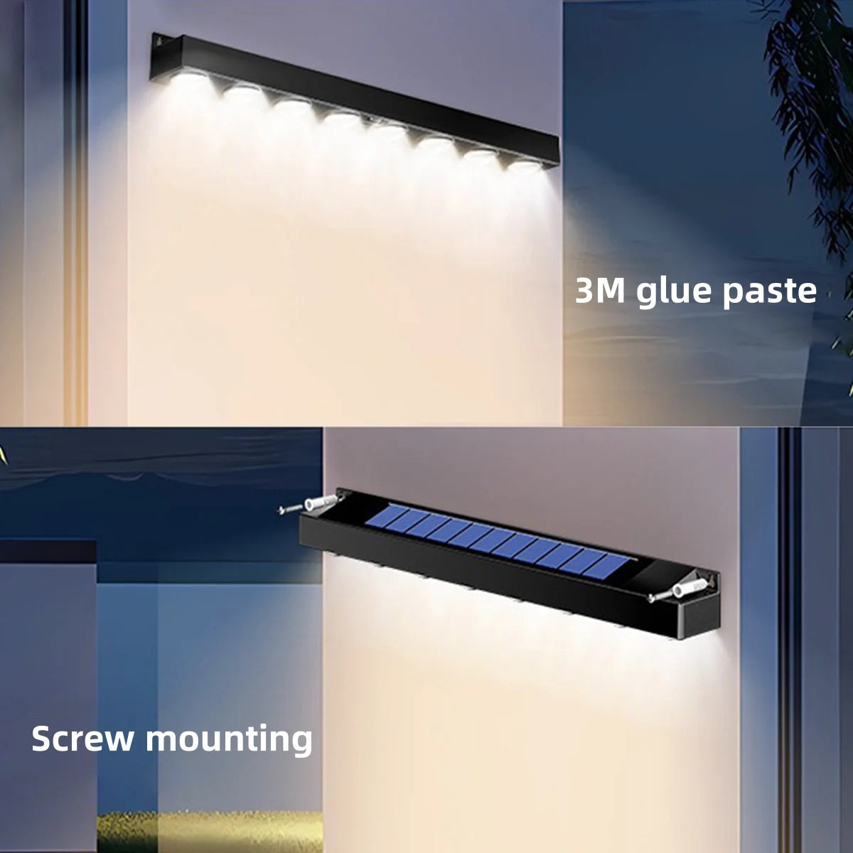 applique murale solaire à led pour jardin extérieur éclairage ambiance décoratif - vue 5 sur 9