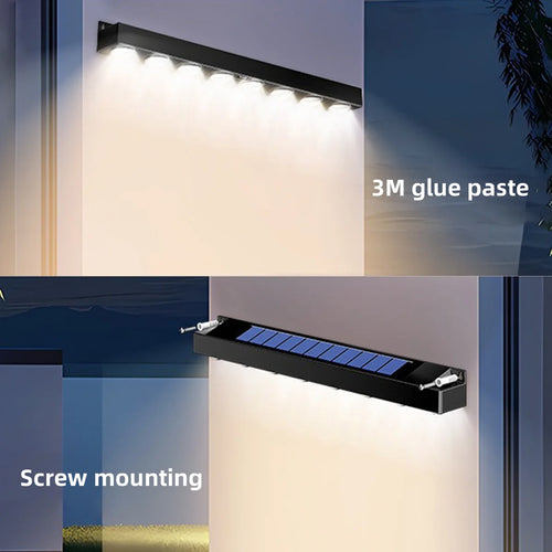 applique murale solaire à led pour jardin extérieur éclairage ambiance décoratif - vue 5 sur 9