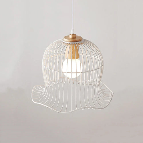 Suspension en métal blanc nordique forme de fleur Restaurant suspension lumière salon Table à manger E27 lustre éclairage 220 V