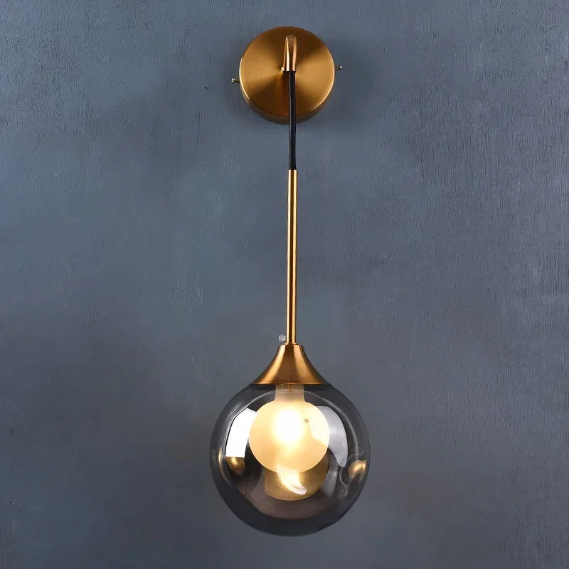 applique murale moderne à led en forme de boule décorative - vue 3 sur 11