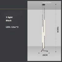 lustre linéaire à led design en acier inoxydable minimaliste