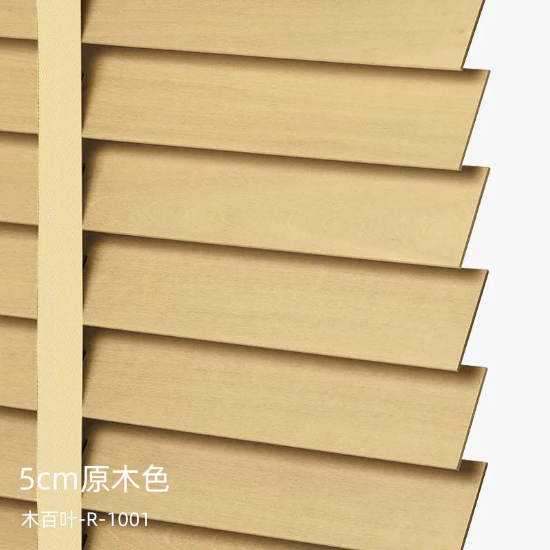 Store vénitien en bois horizontal réglable pour fenêtres - vue 15 sur 17