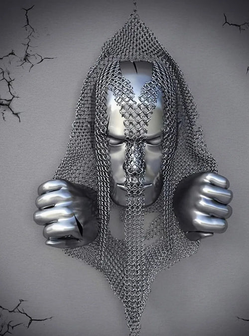 affiche toile couple amoureux s'embrassant décor mural paillettes argentées