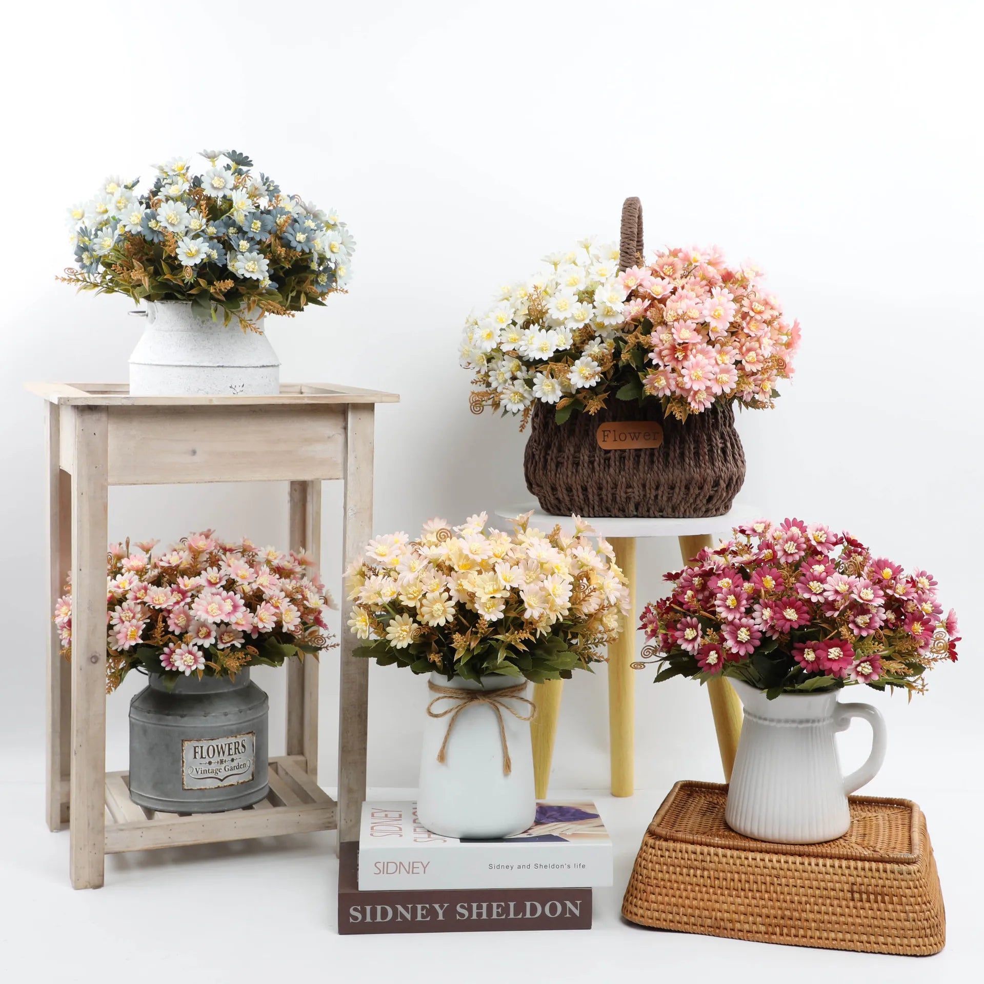 bouquet de fleurs artificielles décoratif pour intérieur et événements - vue 3 sur 25