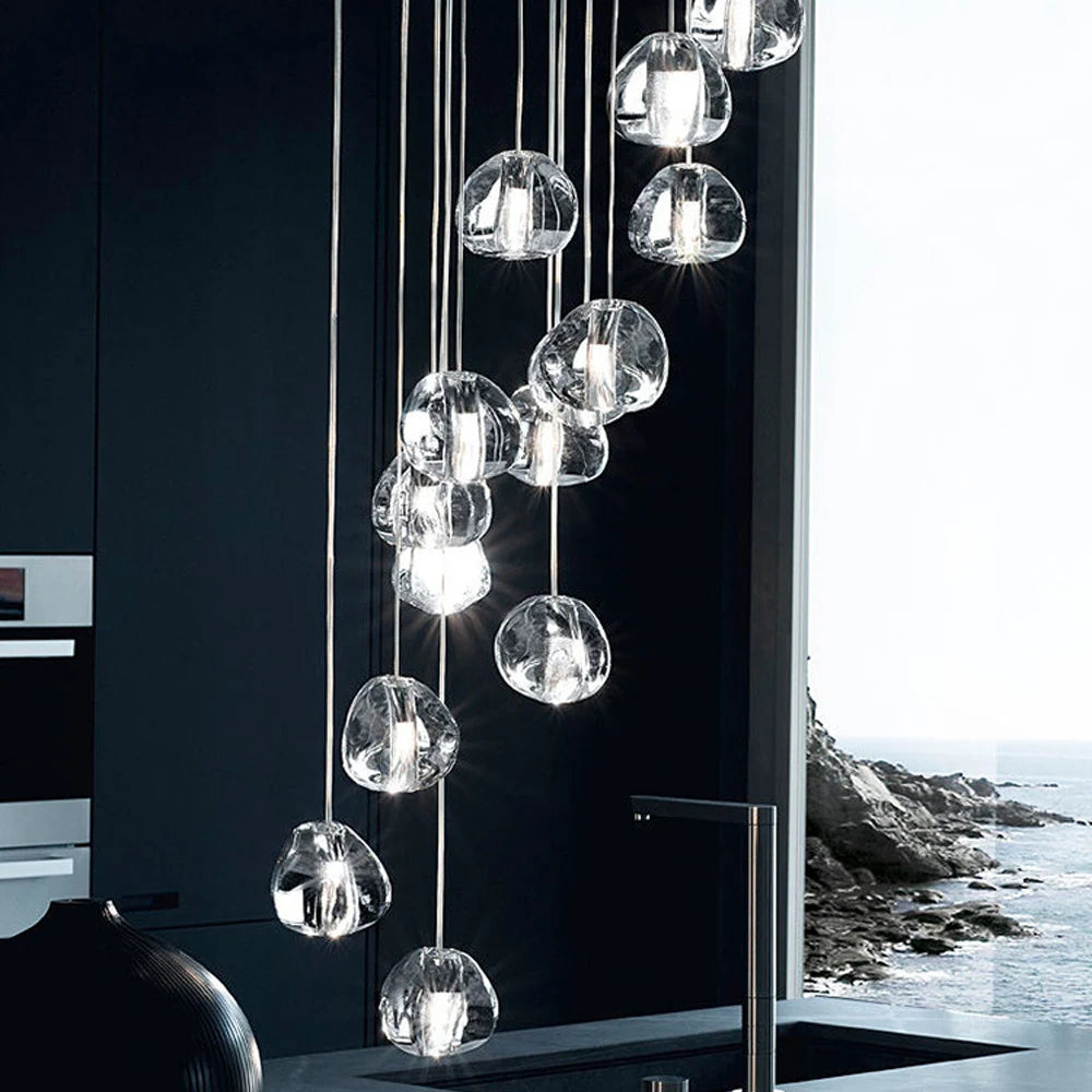 suspension design en cristal pour un éclairage moderne élégant - vue 3 sur 15