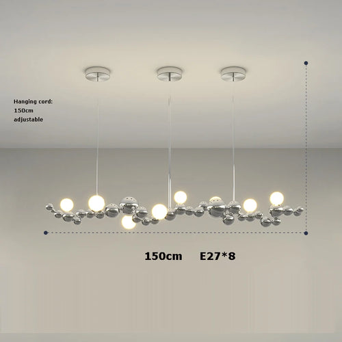 lustre led design moléculaire éclairage tendance 2024 suspension - vue 14 sur 16