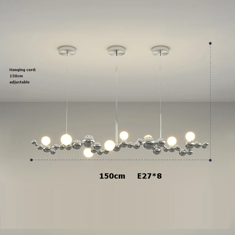 lustre led design moléculaire éclairage tendance 2024 suspension - vue 13 sur 16