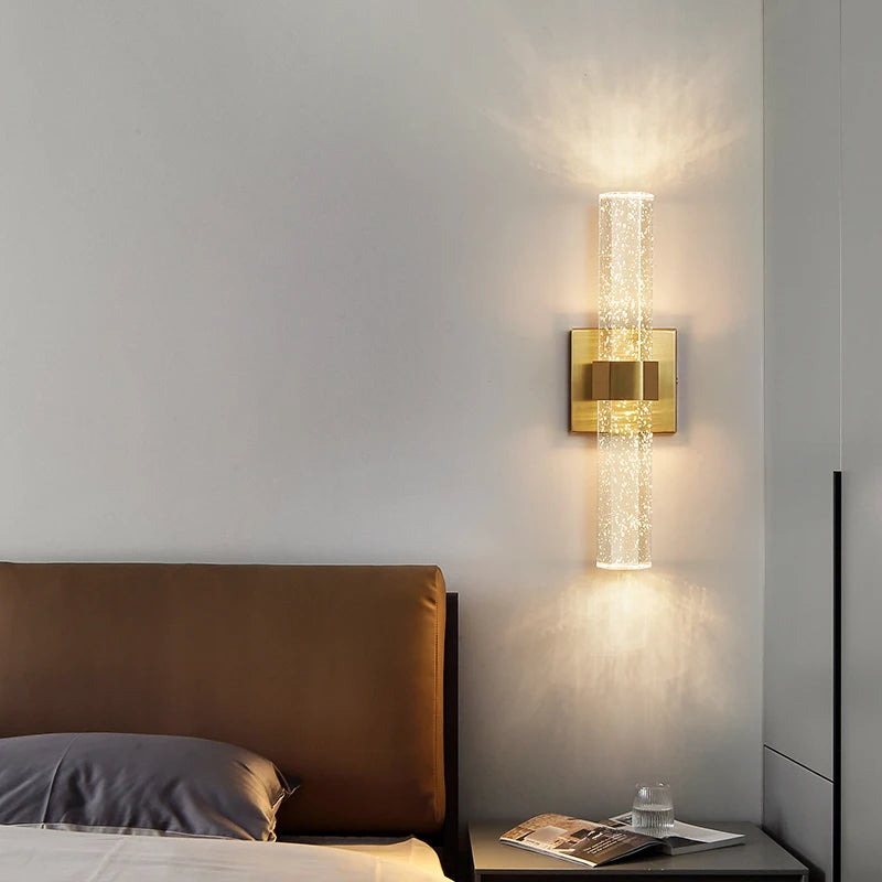 Luxury Bubble Crystal Wall Lamps Up And Dwon Modern Bedside Wall Light for Living Room Aisle Hotel Entarnce Lighting AC110V 220V - vue 4 sur 7
