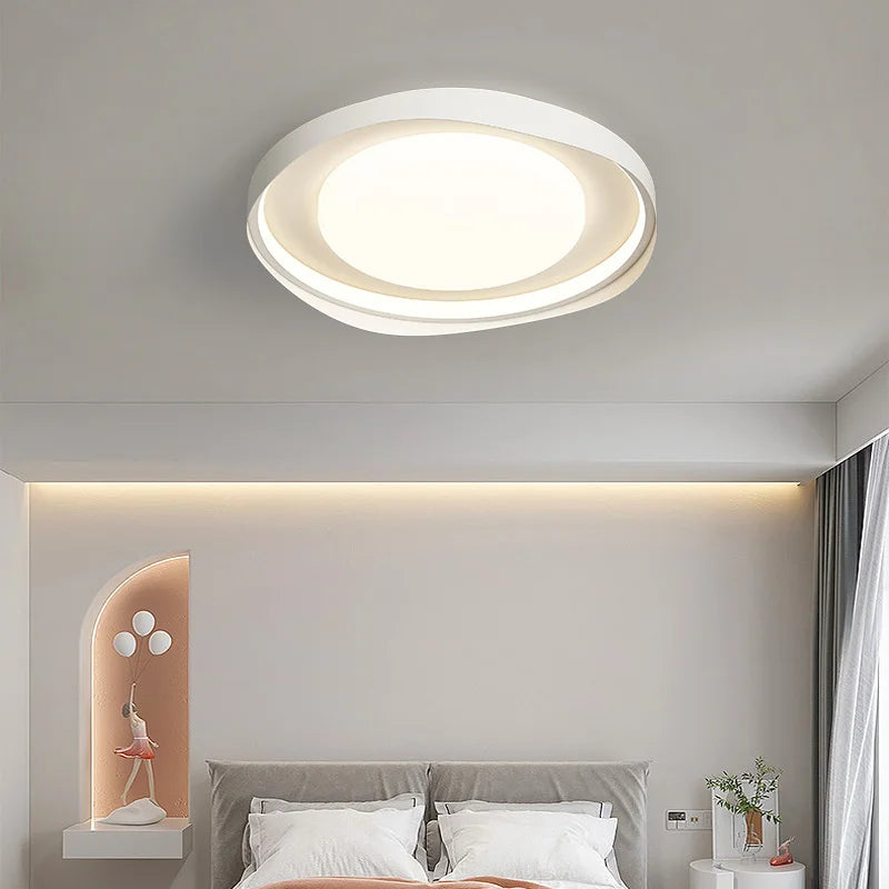 Plafonnier circulaire moderne en fer pour éclairage intérieur