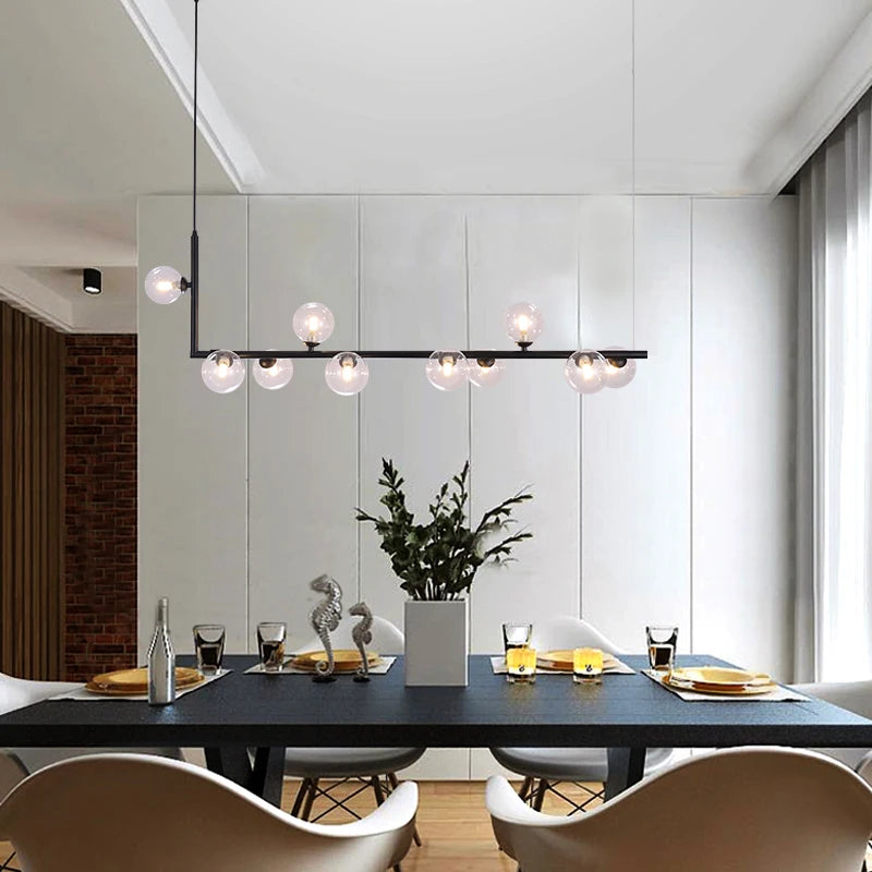 lustre linéaire moderne pour décoration intérieure et table - vue 3 sur 10