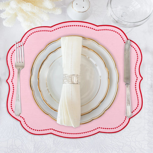 Serviette de table coton lin style rustique receptions