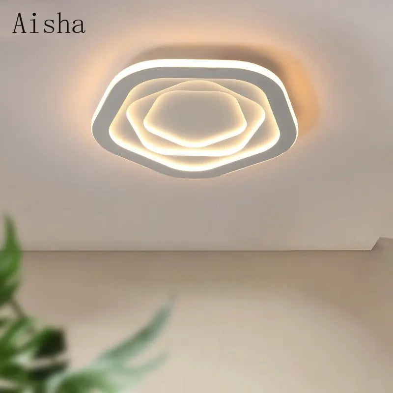 plafonnier moderne minimaliste à lumière led créative ultra mince - vue 2 sur 12