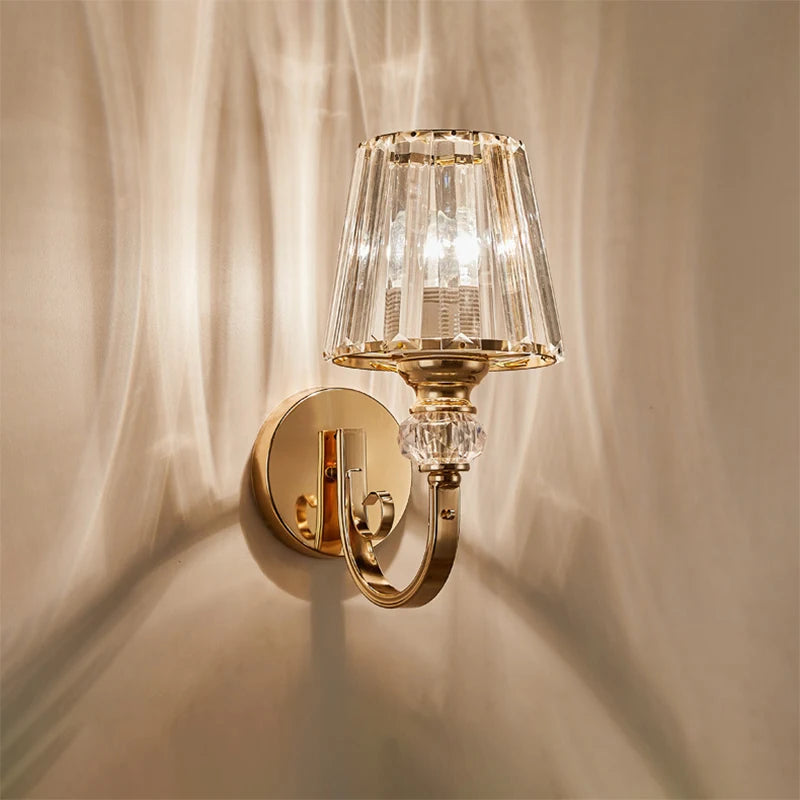 applique murale en cristal luxe design moderne nordique à led - vue 4 sur 9