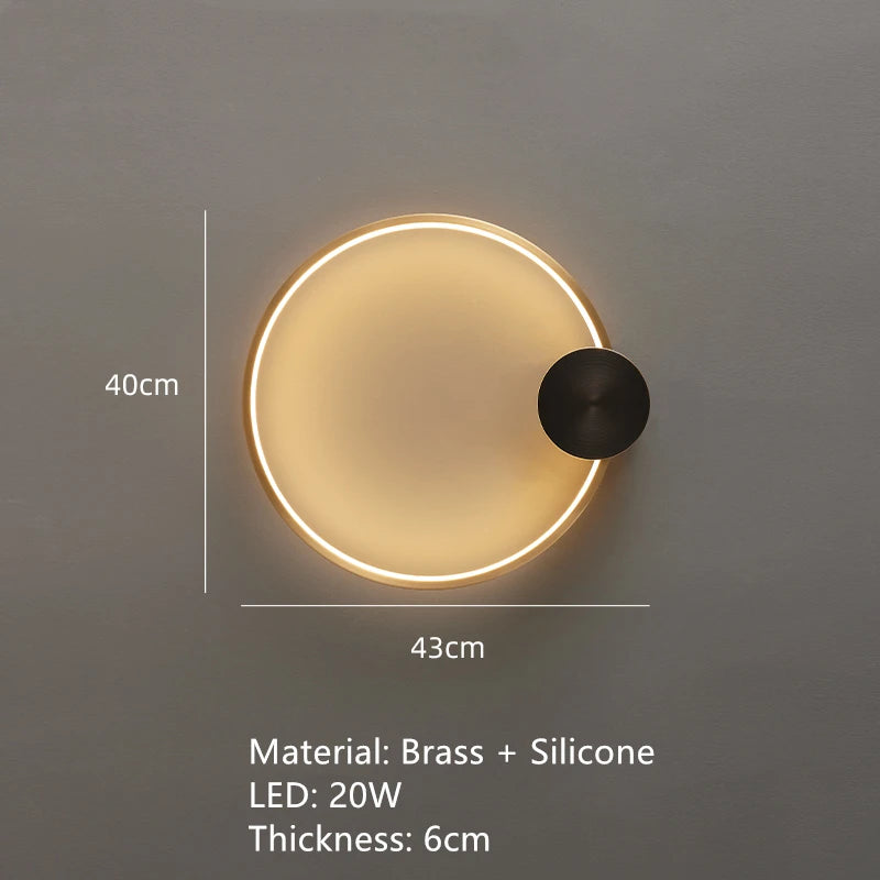 applique murale led en laiton style art déco pour intérieur moderne - vue 18 sur 23