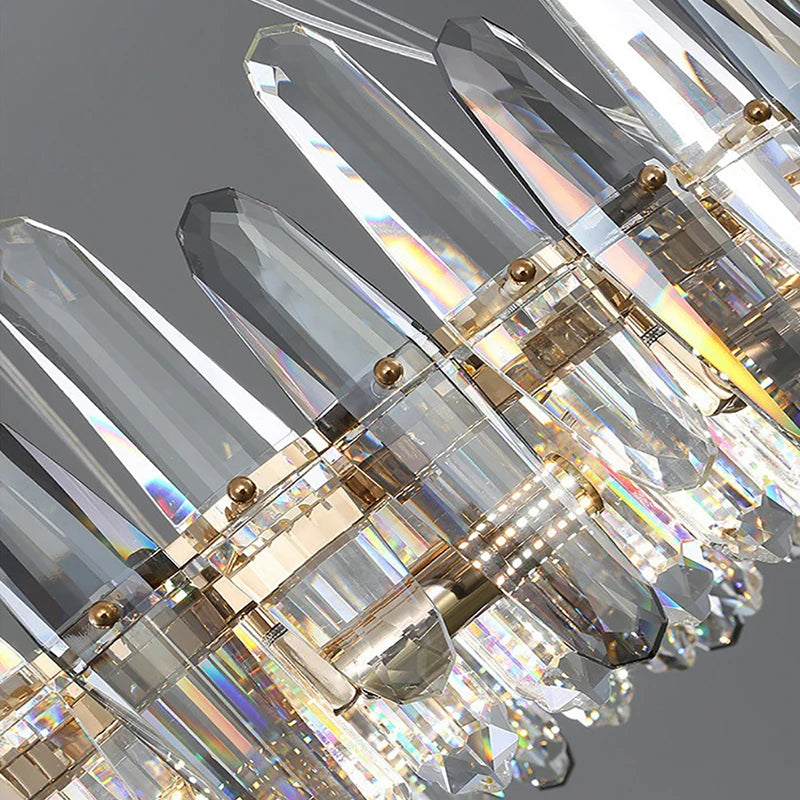 lustre led de luxe en cristal k9 à intensité variable décoration noël - vue 10 sur 11