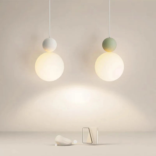 lustre nordique led suspension boule blanche lait luminaire