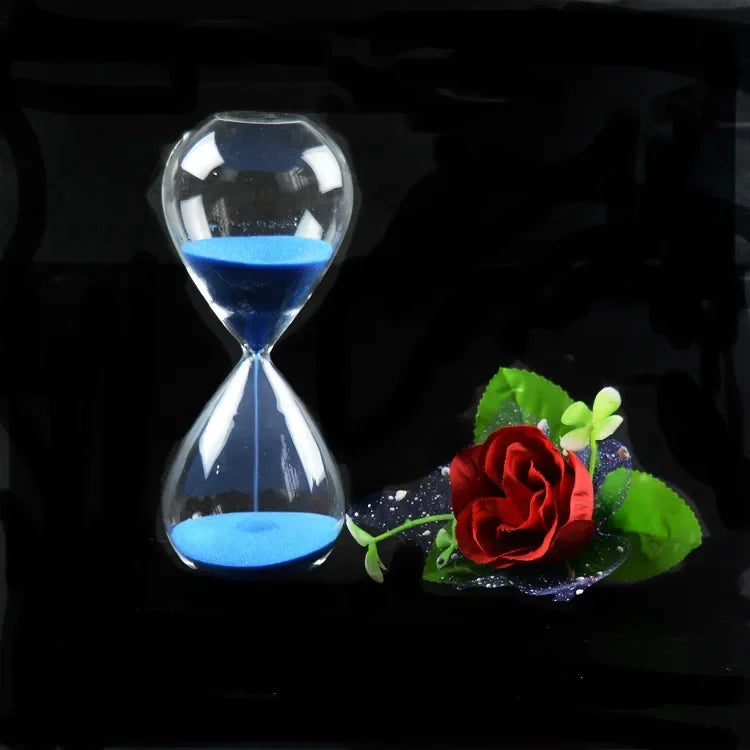 minuterie sablier aimanté 45 minutes artisanat horloge soufflée à la main - vue 3 sur 6