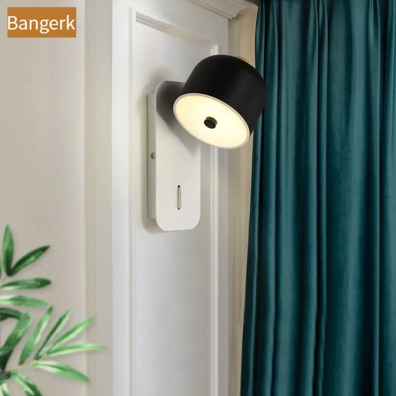 applique murale nordique rotative avec interrupteur pour décoration moderne - vue 4 sur 15