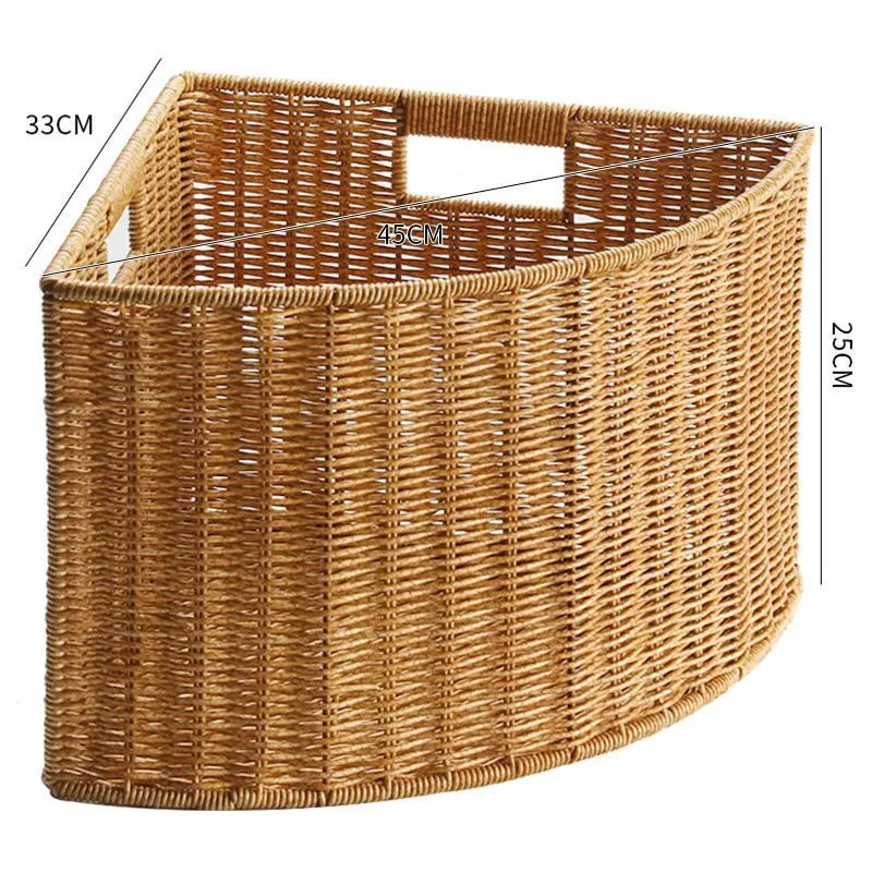 panier dangle tissé pour linge et rangement maison - vue 12 sur 14