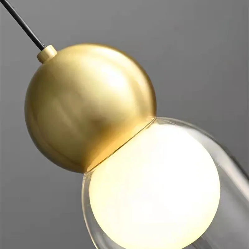 lampe suspendue en verre moderne pour décoration intérieure réglable - vue 6 sur 10