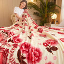 Plaid polaire doux à carreaux motif floral été