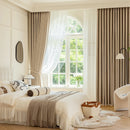 Rideau occultant style minimaliste plissé pour salon chambre