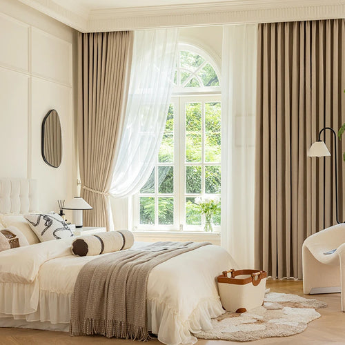 Rideau occultant style minimaliste plissé pour salon chambre - vue 3 sur 16