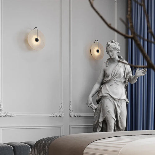 Applique murale LED en marbre naturel