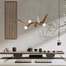 Lustre design Zen résine style bois à Branches suspension