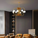 Suspension moderne led design dorée