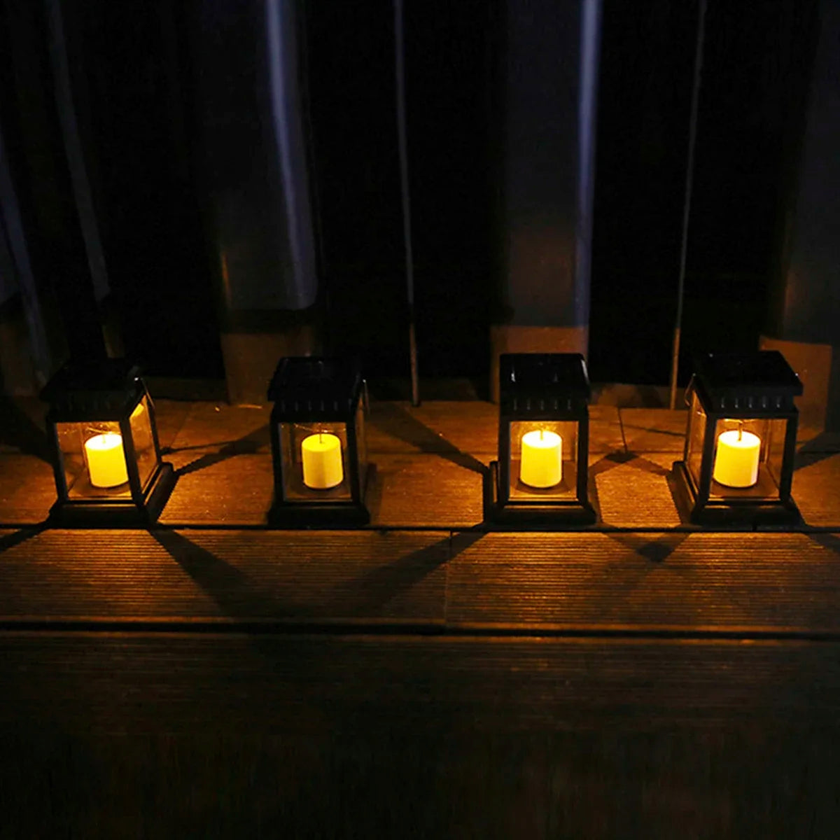 lanterne solaire led pour jardin décoration extérieure festive - vue 3 sur 6