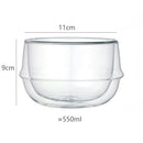 Bol verre double paroi borosilicate isolant petit dejeuner