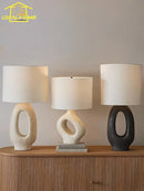 lampe de bureau moderne design en résine wabi-sabi décorative et artistique