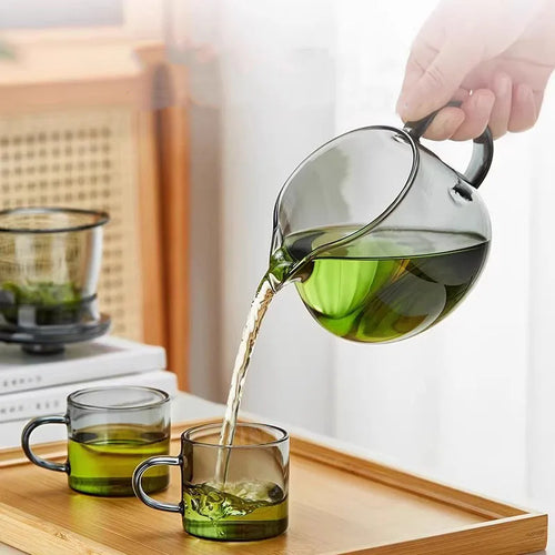 Théière verre borosilicate avec infuseur style moderne