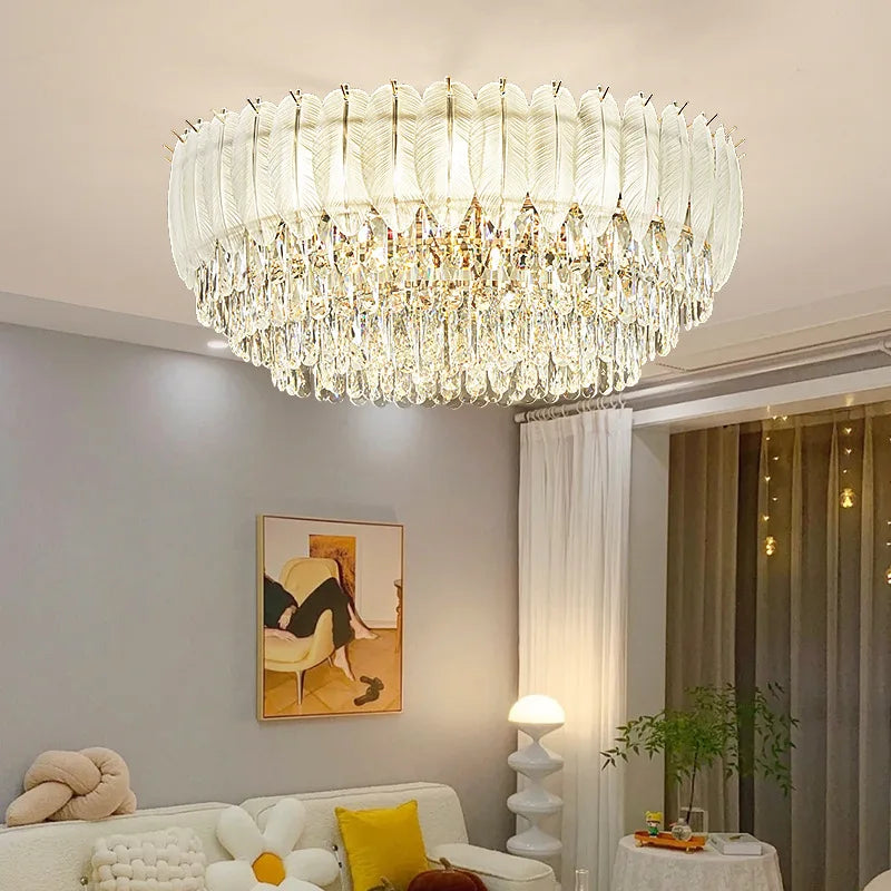 plafonnier cristal design moderne pour décoration intérieure élégante - vue 5 sur 12
