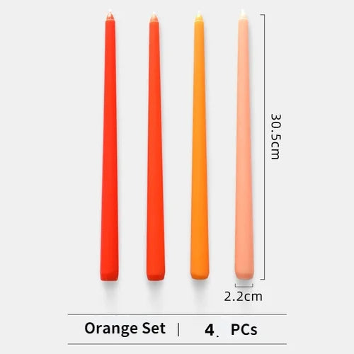 lot de 4 bougies coniques non parfumées pour décoration festive - vue 8 sur 22