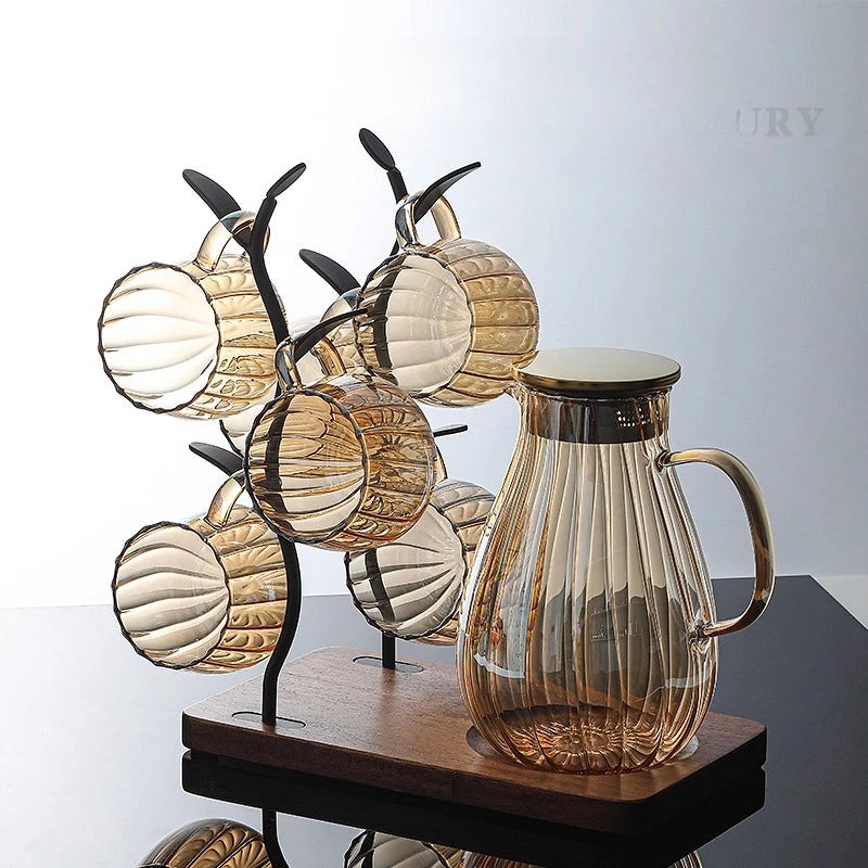 Pichet theiere verre borosilicate resistant chaleur moderne