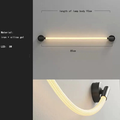 applique murale led en silicone et acier inoxydable pour intérieur - vue 10 sur 10