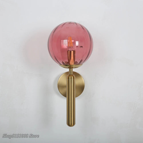 Applique nordique chambre moderne à côté de boule de verre applique murale LED luminaire applique éclairage salle de bain miroir escalier lumière Luminaria