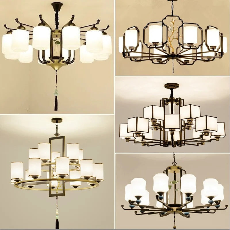 lustre rétro chinois pour un éclairage élégant et chaleureux - vue 2 sur 21