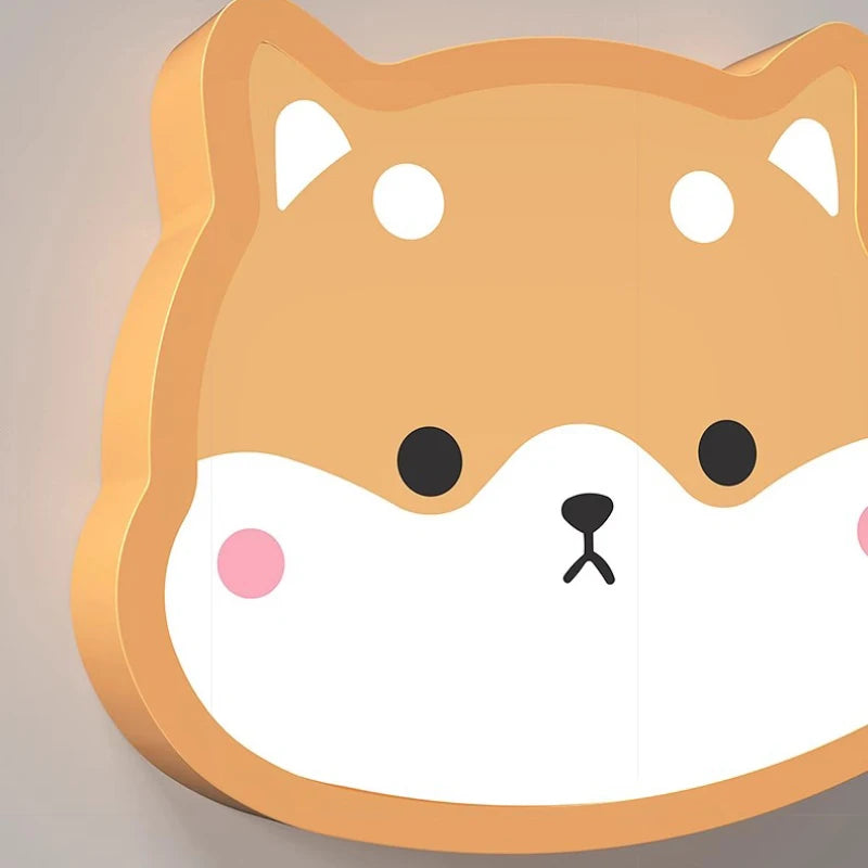 applique murale créative shiba inu dinosaure pour enfants - vue 6 sur 8