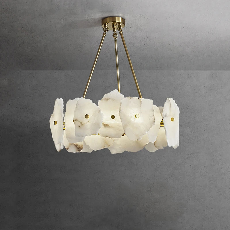 lustre en marbre naturel de luxe led pour bar et restaurant - vue 4 sur 6