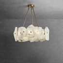 lustre de luxe en marbre naturel led pour restaurant et bar