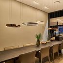 lustre moderne en acier inoxydable en forme de c pour restaurant