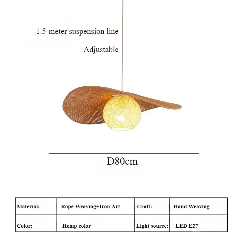 suspension japonaise en corde de chanvre pour décoration moderne - vue 14 sur 21