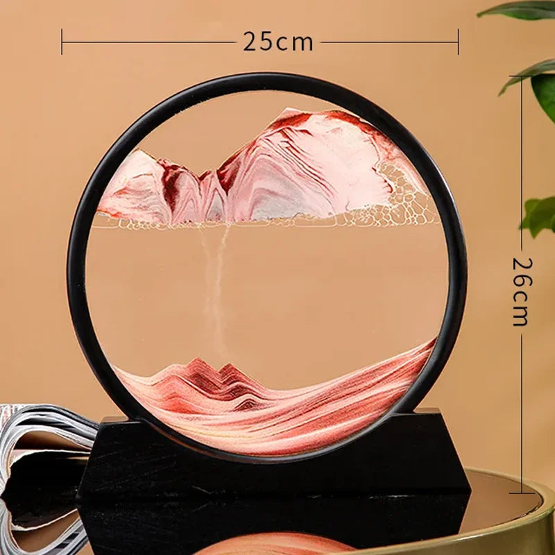 sablier en verre 3d paysage de sable en mouvement décoration artistique - vue 31 sur 54